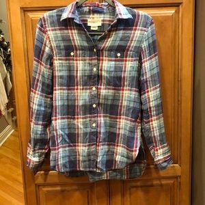 Denim and Supply Ralph Lauren Blue Flannel Shirt